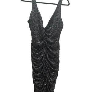 NYE Black Multicolor Glitter Dress